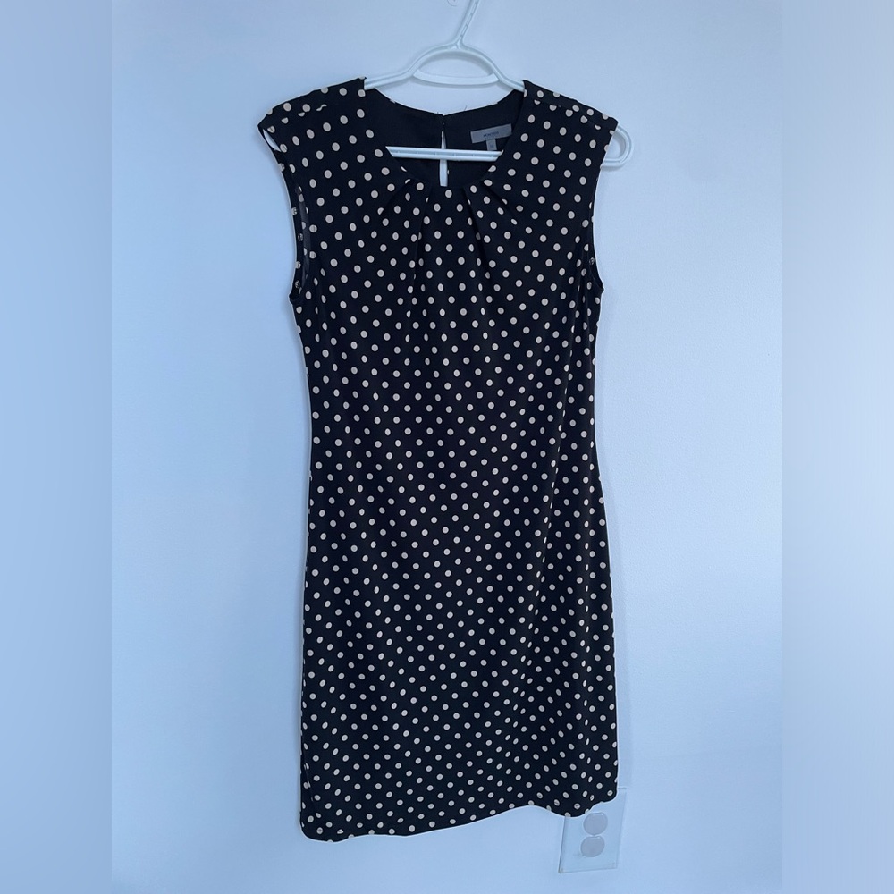 European stretch flowy polka dot dress